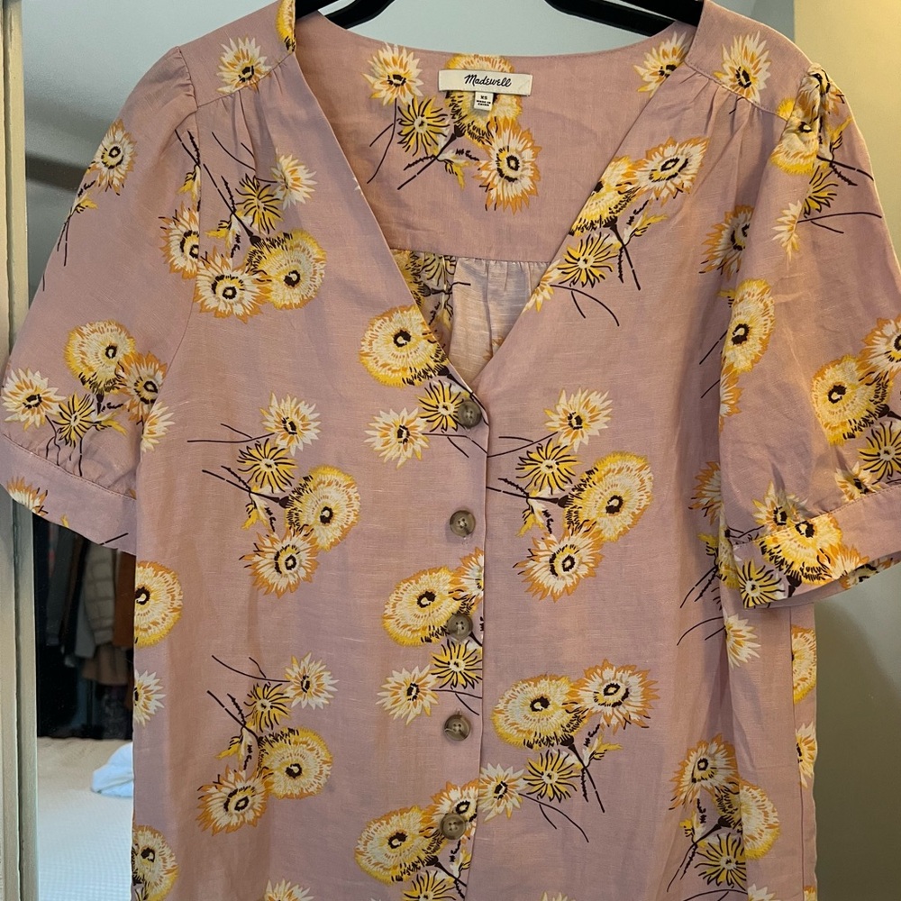 Madewell floral print top